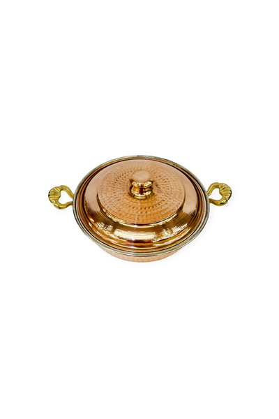 EFEMİR Deep Copper Pan with Lid No 6