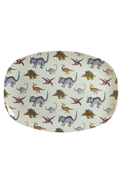 RICE Melamin Dikdörtgen Tabak - Dinozor