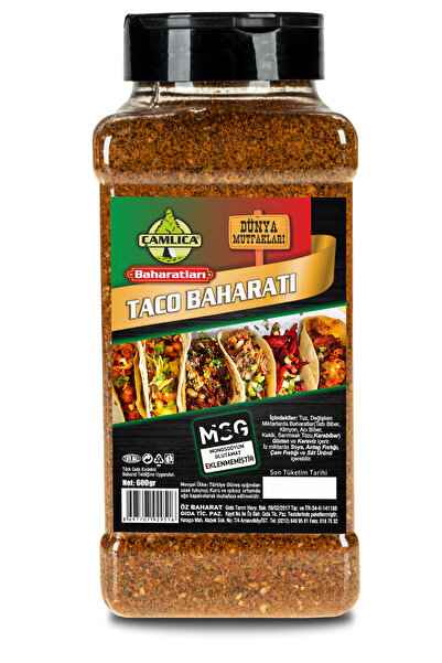 Çamlıca Baharat Taco ( Tost , Dürüm, Sandviç) Baharatı - 600 gr - Pet Kavanoz