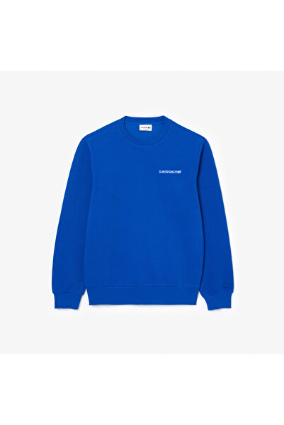Lacoste Erkek Classic Fit Bisiklet Yaka Mavi Sweatshirt