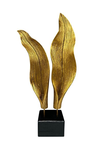 Peramari Dekoratif Polyester İkili Yaprak Aksesuar Gold Eskitme