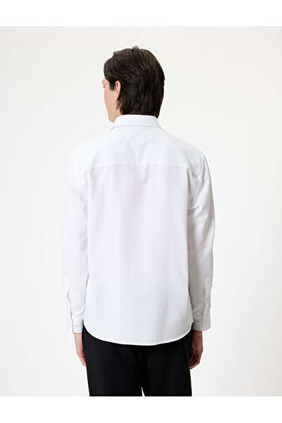 Koton Oxford-Hemd, langärmelig, Baumwollmischung