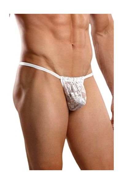 Bacio Snur pentru bărbați din dantelă albă sexy - tanga