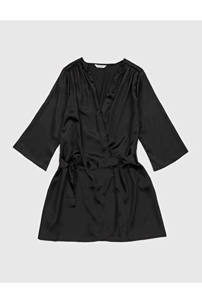 Pierre Cardin Set pijamale din 3 piese din satin negru 50304006-VR046