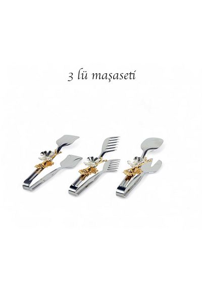 EVSTYLE Set of 3 Butterfly Tongs