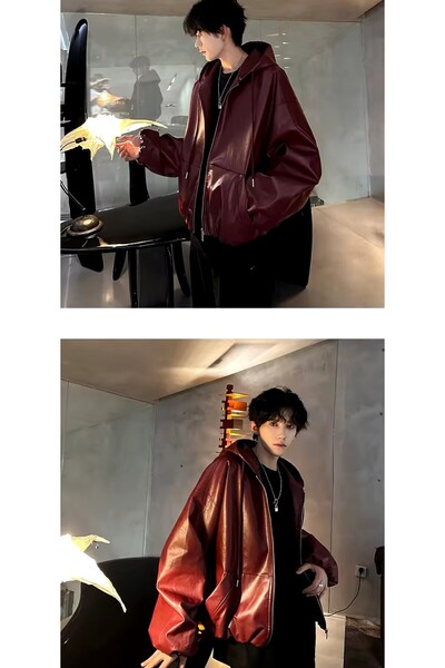 NYC GİYİM TEKSTİL Ultra ovarsize hakiki deri unisex hip hop mont