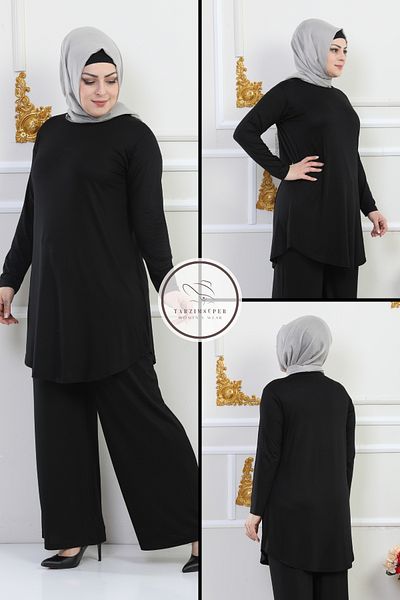 tarzımsüper Soft Cotton Hijab Tunic - New Season, Flexible and Comfortable, Stylish Long Black Tunic
