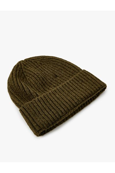 Koton Layered Beanie Bordered Elastic Knit