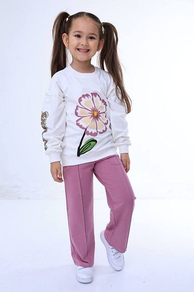 Pina Kids Σετ φόρμας για κορίτσια με στάμπα λουλουδιών - ESF.0085