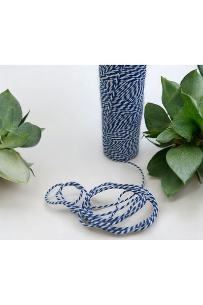 BukiroAtelier 10 Meter Colorful Blue and White Lanyard Packing - Packing Lanyard