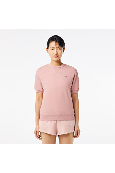 Lacoste Kadın Regular Fit Bisiklet Yaka Pembe T-Shirt