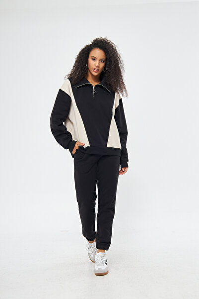 ESPOİRPLUS Μπεζ Siysh - Σετ με μισό φερμουάρ, ροζ ροζ 100% βαμβάκι