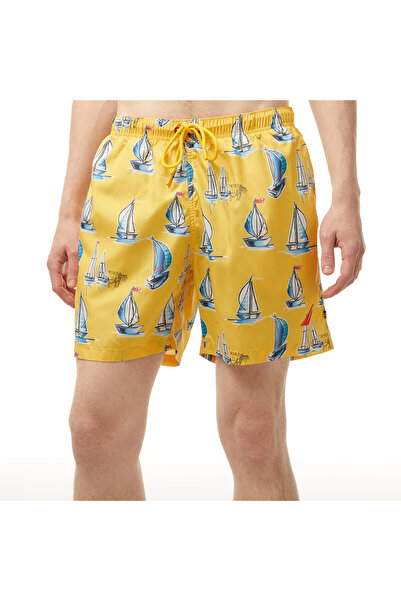 Nautica Erkek Sarı Standart Fit Deniz Şortu