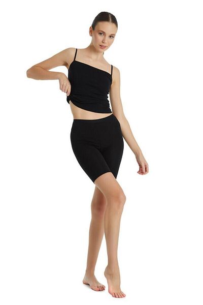 Blackspade 1309 Black Cotton Women's Short Tights