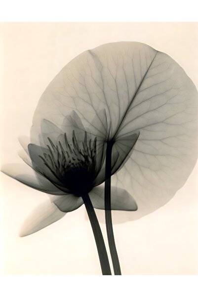 Harikabirev HARİKABİREV|SOFT SİYAH-KREM ÇİÇEK KOMBİNİ 03 |ÇERÇEVELİ CAM TABLO  2Lİ DİKEY