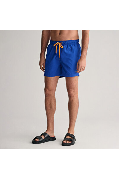 Gant Erkek Mavi Regular Fit Logolu Mayo Şort
