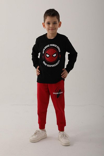 ROLY POLY Boy's Black Spider-Man Tracksuit Set