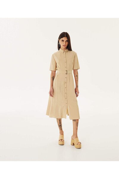 Twist Kuşaklı midi elbise