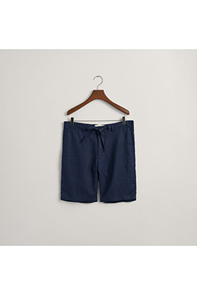 Gant Erkek Lacivert Relaxed Fit Keten Şort