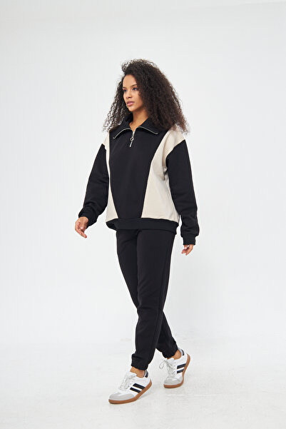 ESPOİRPLUS Μπεζ Siysh - Σετ με μισό φερμουάρ, ροζ ροζ 100% βαμβάκι