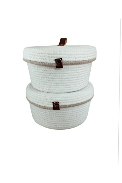 bayram taşcıoğlu home desing 2 Pieces Organizer with Lid Basket Organizer Storage Box