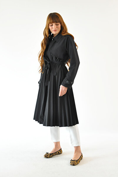 Rukayyel Piliseli Trençkot - Siyah