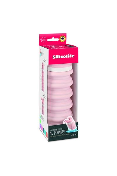 artizanmutfak Leak Proof Foldable Portable Silicone Water Bottle |   Silicone Foldable Water Bottle 550 ml