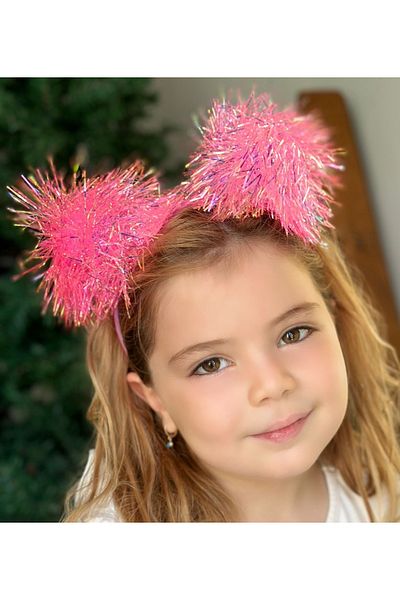 QUEEN AKSESUAR Luxury Design Cute Lol Doll - Glitter Detailed Bright Lights, Pink Crown Pompom