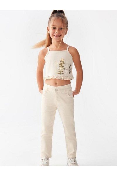 NK Girl - Guipure Detailed Crop Blouse