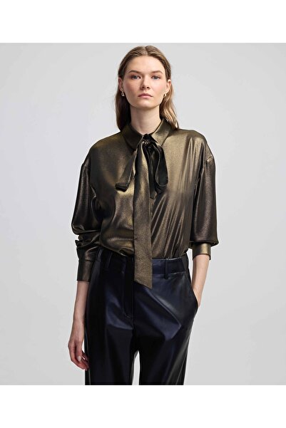 İpekyol Parlak dokulu gömlek