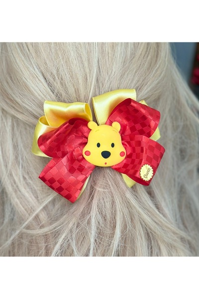 QUEEN AKSESUAR Winnie The Popu - Жовта червона мила, прикрашена атласною підк...