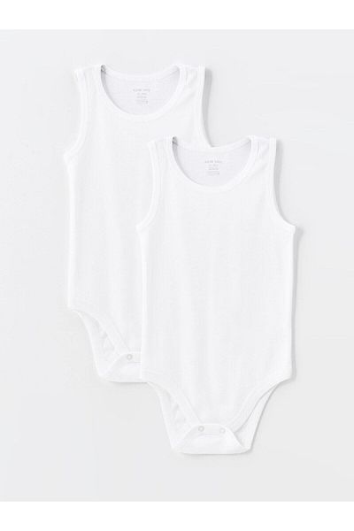 LC Waikiki LCW baby Crew Neck Basic Baby Girl Snap Body 2-Piece