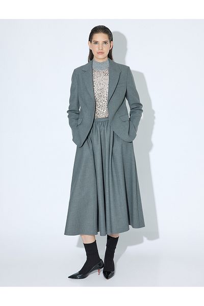Koton Flounce Pocket Midi hosszúságú A-vonalú szövetszoknya