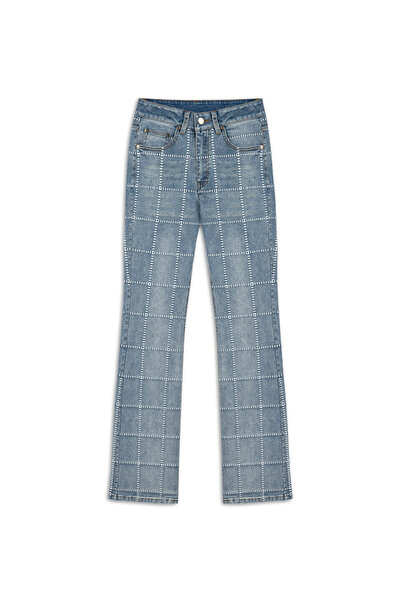 Twist Contrast stitching jeans