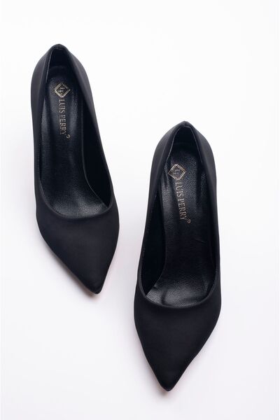 LuisPerry Pantofi cu toc din piele intoarsa neagra Pantofi cu toc calice Pant...