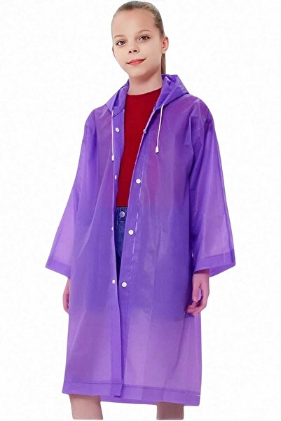 Uniquetrenders Dečji kišni mantil sa kapuljačom otporan na vetar Eva kišni ma...