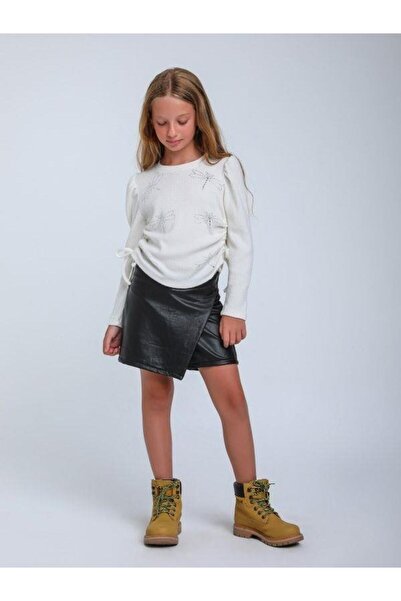 Escabel Κοριτσίστικη μπλούζα με κορδόνι με κεντημένη πέτρα - Λεπτομέρεια Drag...