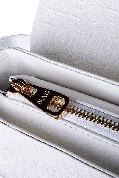 Nas Bag Geantă de umăr și crossbody pentru femei cu curea dublă albă