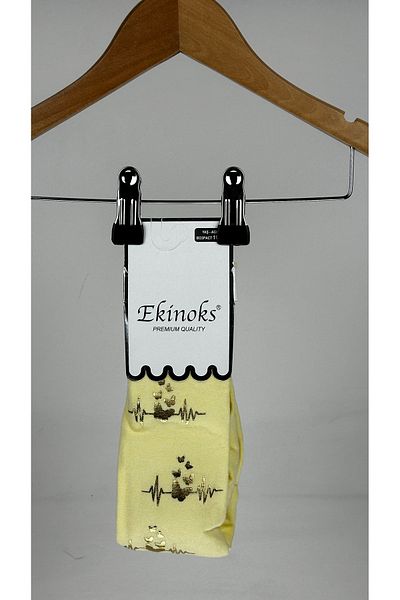 Ekinoks Heart Beat Print Premium Girl's Panty Scented Socks