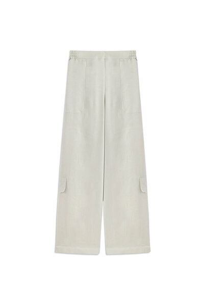Twist Beli elastik straıght fit pantolon