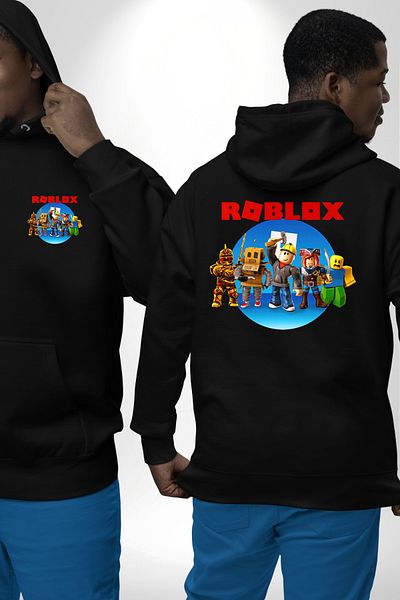 Angemiel Φούτερ Roblox Heroes με μαύρη κουκούλα - Unisex