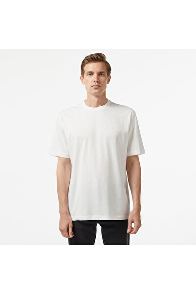 Lacoste Erkek Loose Fit Bisiklet Yaka Beyaz T-Shirt