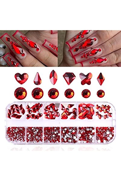 Venalisa 12 Model Tırnak Süsleme Taş Boncuk Nail Art ZSHZ-207