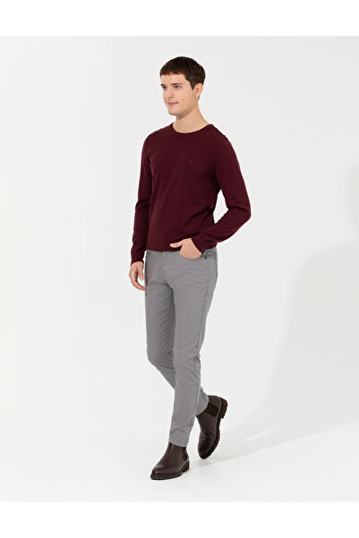 Pierre Cardin Gri Slim Fit Kanvas Pantolon 50264764-VR024