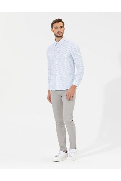 Pierre Cardin Stone Slim Fit Canvas Trousers 50265904 -Vr049