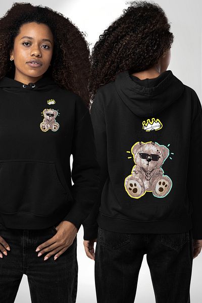 Angemiel Black Hooded and Back Printed Unisex Sweatshirt - Keep Out Reality
