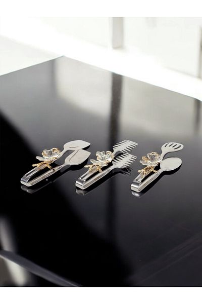 EVSTYLE Butterfly Cover Triple Tong Set 304 Quality