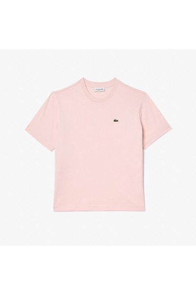 Lacoste Kadın Relaxed Fit Bisiklet Yaka Pembe T-Shirt