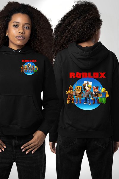 Angemiel Φούτερ Roblox Heroes με μαύρη κουκούλα - Unisex