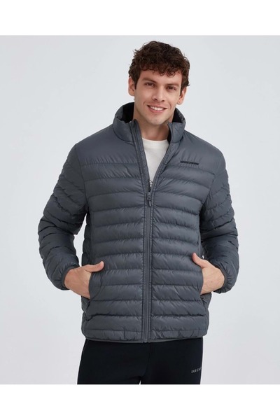SKECHERS M Outerwear Padded Jacket Coats S232002 Casual Men's Coats Gray